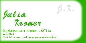 julia kromer business card